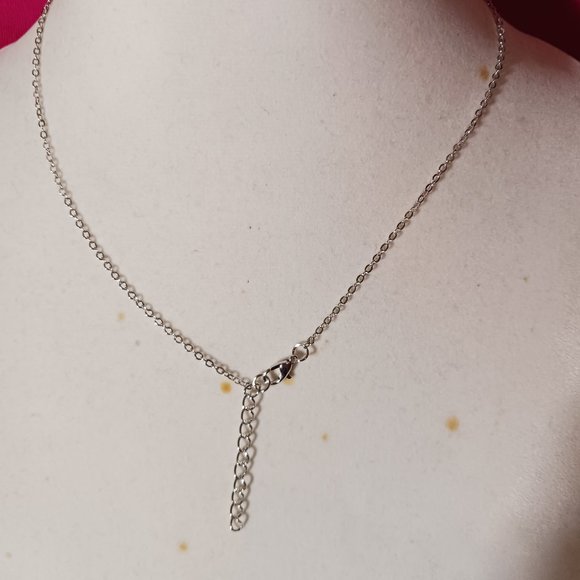 Silver and Aquamarine Gemstone Pendant Necklace NWOT - Picture 6 of 9